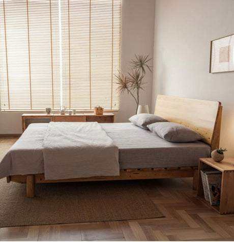 BAIYA SHUNAN Haruki Elegant Natural Wood Tatami Bed from BAIYA SHUNAN