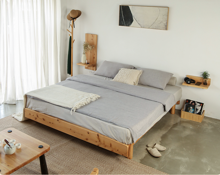 BAIYA SHUNAN Haruki Elegant Natural Wood Tatami Bed from BAIYA SHUNAN