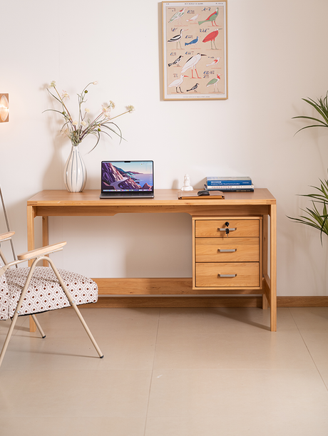 BAIYA SHUNAN Haruki Elegant Solid Wood Writing Desk from BAIYA SHUNAN
