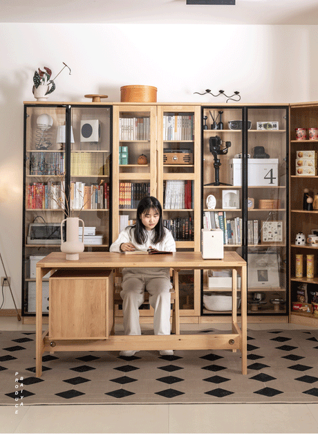BAIYA SHUNAN Haruki Elegant Solid Wood Writing Desk from BAIYA SHUNAN