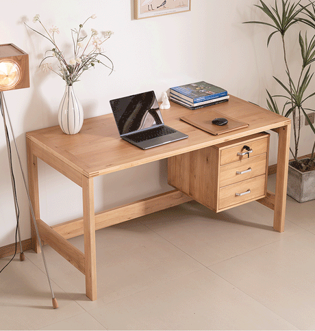 BAIYA SHUNAN Haruki Elegant Solid Wood Writing Desk from BAIYA SHUNAN