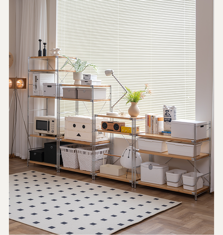 BAIYA SHUNAN Haruki Elegant Wooden Multilayer Storage Rack from BAIYA SHUNAN