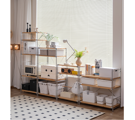BAIYA SHUNAN Haruki Elegant Wooden Multilayer Storage Rack from BAIYA SHUNAN