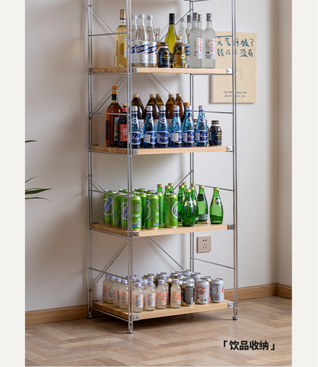 BAIYA SHUNAN Haruki Elegant Wooden Multilayer Storage Rack from BAIYA SHUNAN