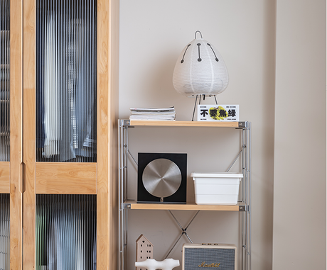 BAIYA SHUNAN Haruki Elegant Wooden Multilayer Storage Rack from BAIYA SHUNAN