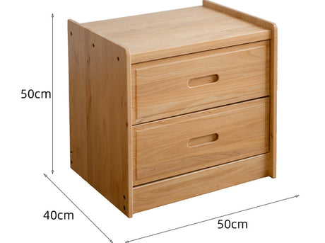 BAIYA SHUNAN Isidora Stylish Solid Wood Bedside Table from BAIYA SHUNAN