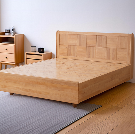 BAIYA SHUNAN Izumi Elegant Minimalist Solid Wood Storage Bed from BAIYA SHUNAN