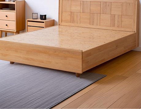 BAIYA SHUNAN Izumi Elegant Minimalist Solid Wood Storage Bed from BAIYA SHUNAN