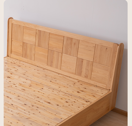 BAIYA SHUNAN Izumi Elegant Minimalist Solid Wood Storage Bed from BAIYA SHUNAN