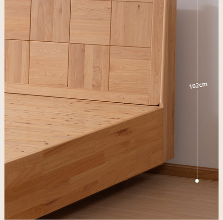 BAIYA SHUNAN Izumi Elegant Minimalist Solid Wood Storage Bed from BAIYA SHUNAN