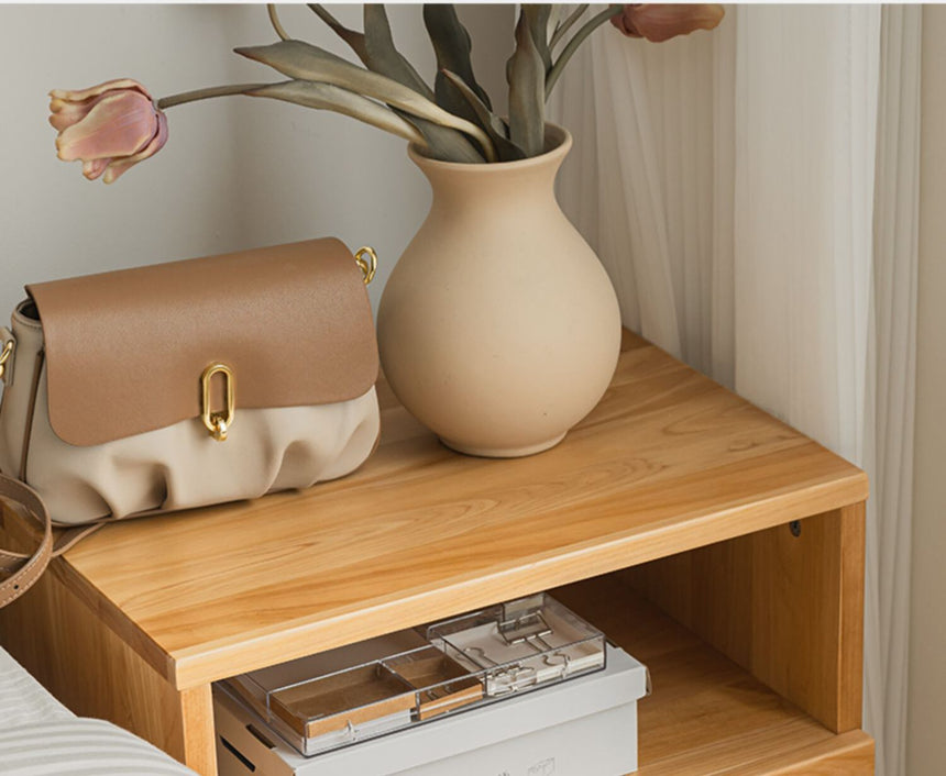 BAIYA SHUNAN KATSUMI Rustic Cypress Wood Storage Side Cabinet from BAIYA SHUNAN