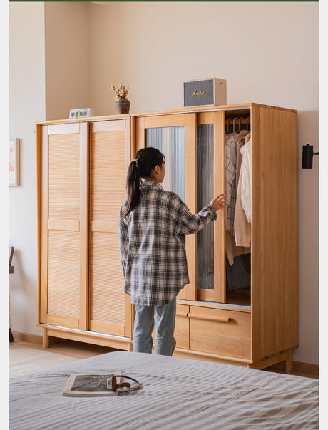 BAIYA SHUNAN Kazuki Elegant Wooden Wardrobe Furniture from BAIYA SHUNAN