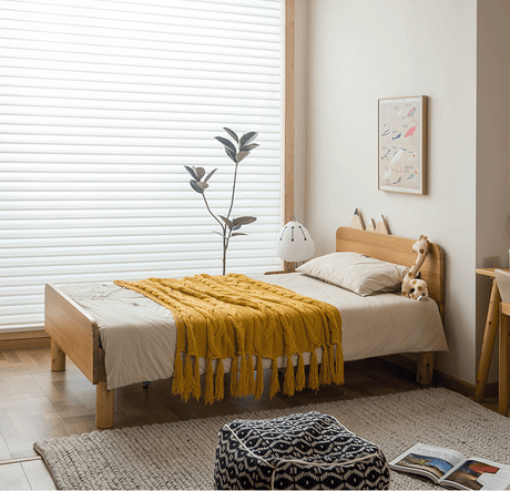 BAIYA SHUNAN Keisuke Minimalist Natural Wood Crib from BAIYA SHUNAN