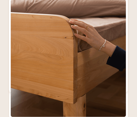 BAIYA SHUNAN Keisuke Minimalist Natural Wood Crib from BAIYA SHUNAN