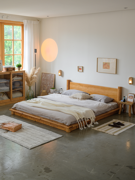 BAIYA SHUNAN Taro Sustainable Double Cypress Tatami Bed from BAIYA SHUNAN