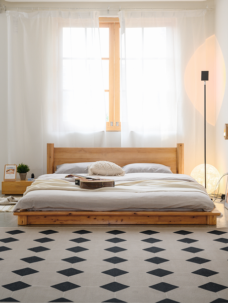 BAIYA SHUNAN Taro Sustainable Double Cypress Tatami Bed from BAIYA SHUNAN