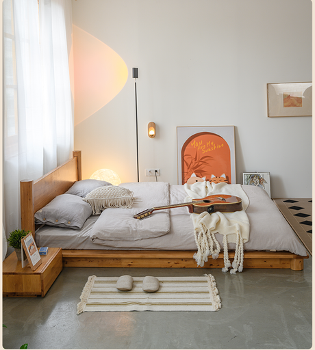 BAIYA SHUNAN Taro Sustainable Double Cypress Tatami Bed from BAIYA SHUNAN