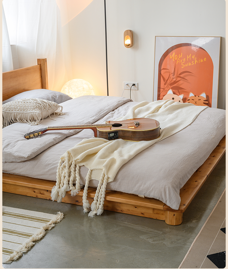 BAIYA SHUNAN Taro Sustainable Double Cypress Tatami Bed from BAIYA SHUNAN