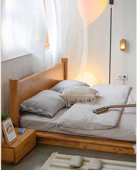 BAIYA SHUNAN Taro Sustainable Double Cypress Tatami Bed from BAIYA SHUNAN