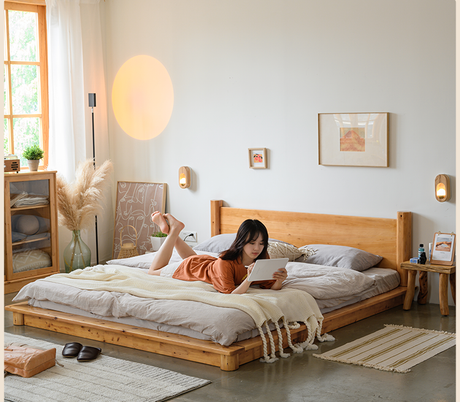BAIYA SHUNAN Taro Sustainable Double Cypress Tatami Bed from BAIYA SHUNAN