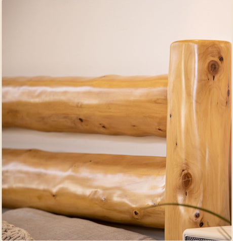 BAIYA SHUNAN Yumiko Elegant Cypress Eco-Friendly Double Bed from BAIYA SHUNAN