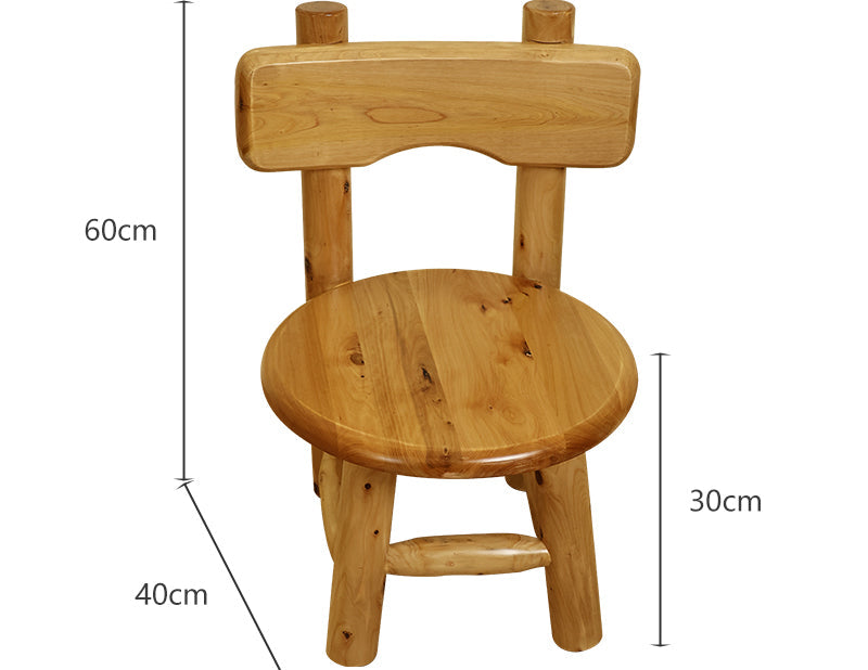 BAIYA SHUNAN Zoltar Rustic Cypress Wood Dining Stool from BAIYA SHUNAN