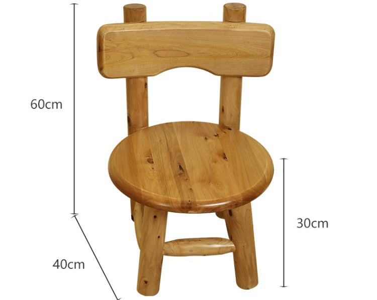 BAIYA SHUNAN Zoltar Rustic Cypress Wood Dining Stool from BAIYA SHUNAN