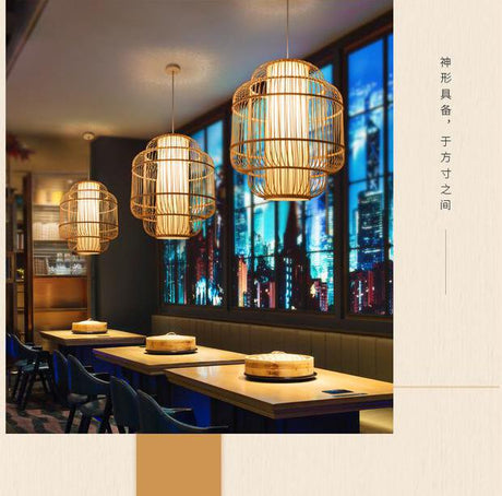 BOJI Amaterasu Elegant Bamboo Balcony Lamp from BOJI