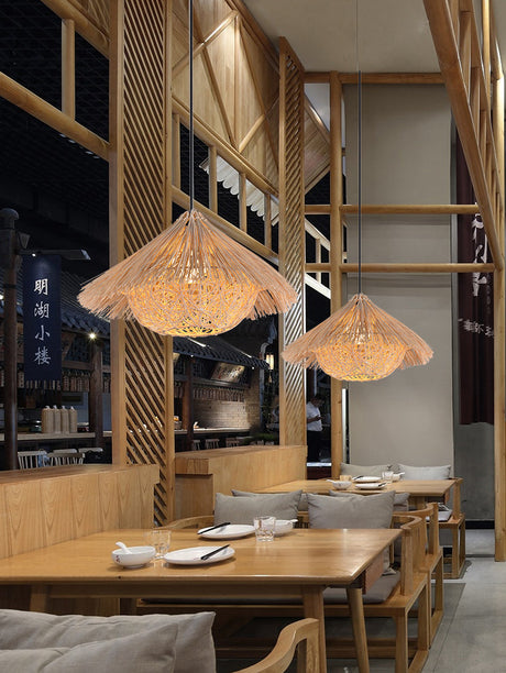 BOJI Azura Elegant Woven Coffee Ceiling Lamp from BOJI