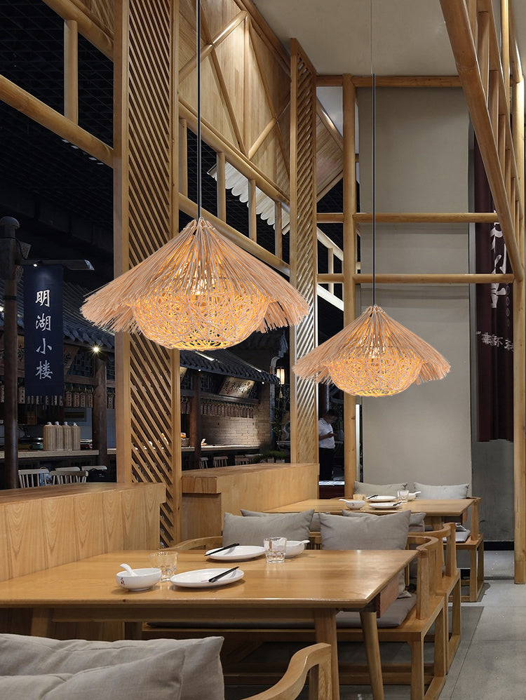 BOJI Azura Elegant Woven Coffee Ceiling Lamp from BOJI