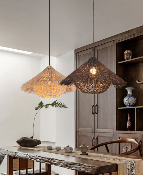 BOJI Azura Elegant Woven Coffee Ceiling Lamp from BOJI