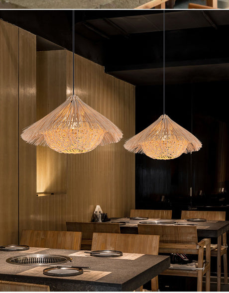 BOJI Azura Elegant Woven Coffee Ceiling Lamp from BOJI