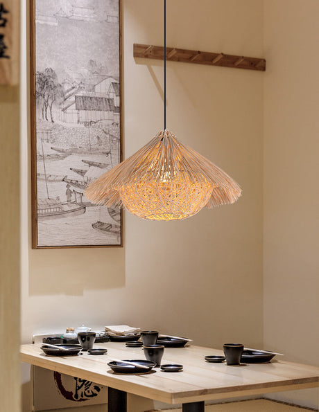 BOJI Azura Elegant Woven Coffee Ceiling Lamp from BOJI