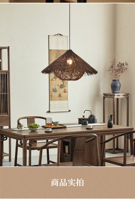 BOJI Azura Elegant Woven Coffee Ceiling Lamp from BOJI