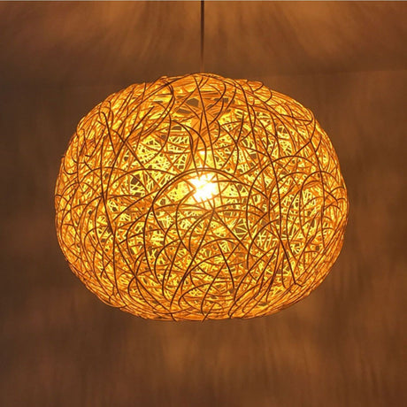 BOJI Azura Elegant Woven Coffee Ceiling Lamp from BOJI