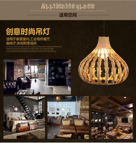 BOJI Azura Elegant Woven Coffee Ceiling Lamp from BOJI