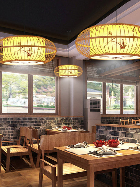 BOJI Elowen Traditional Woven Lights Ceiling Lamp from BOJI