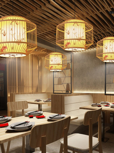 BOJI Elowen Traditional Woven Lights Ceiling Lamp from BOJI