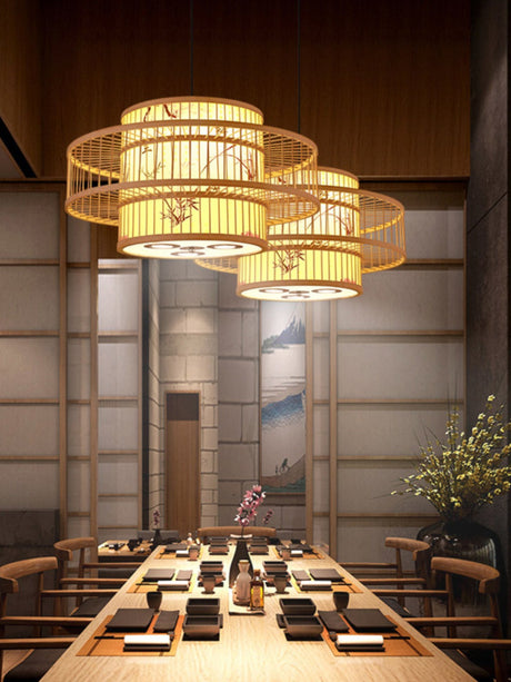 BOJI Elowen Traditional Woven Lights Ceiling Lamp from BOJI
