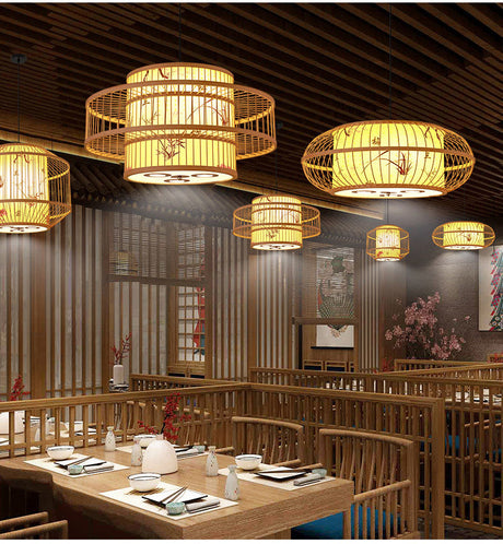 BOJI Elowen Traditional Woven Lights Ceiling Lamp from BOJI