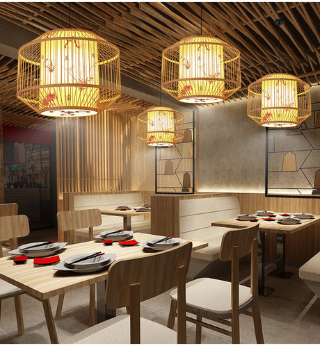 BOJI Elowen Traditional Woven Lights Ceiling Lamp from BOJI
