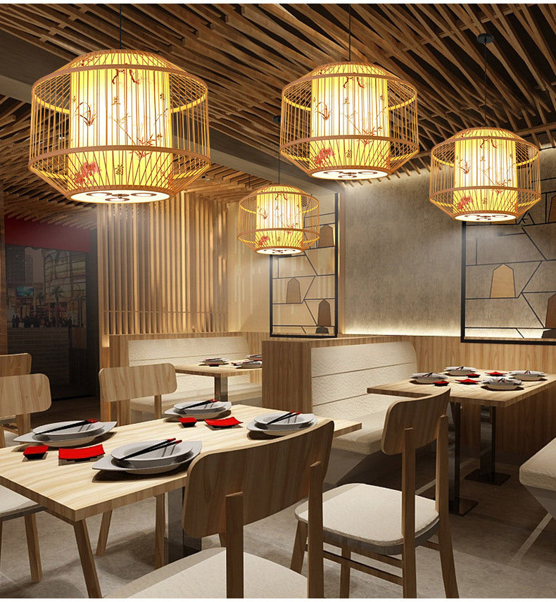 BOJI Elowen Traditional Woven Lights Ceiling Lamp from BOJI