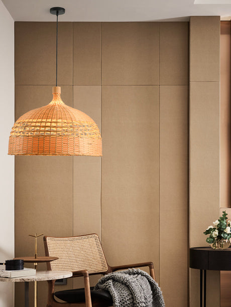 BOJI Harukaze Artistic Ambient Bamboo Ceiling Lamp from BOJI