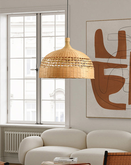 BOJI Harukaze Artistic Ambient Bamboo Ceiling Lamp from BOJI