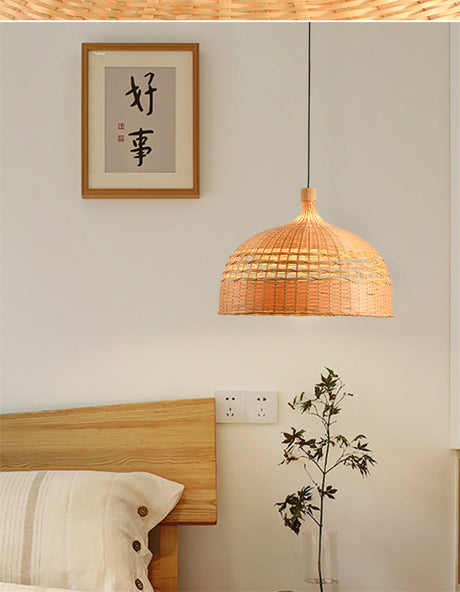 BOJI Harukaze Artistic Ambient Bamboo Ceiling Lamp from BOJI
