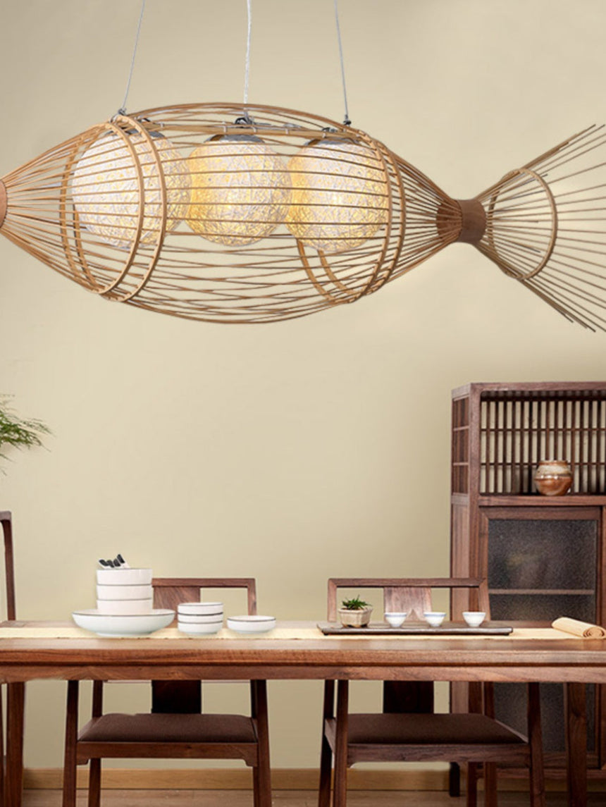 BOJI Harukaze Artistic Woven Ceiling Lamp from BOJI