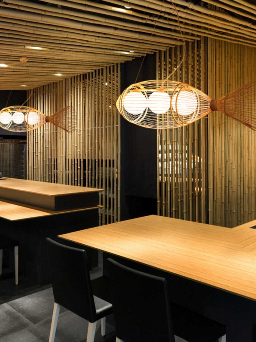 BOJI Harukaze Artistic Woven Ceiling Lamp from BOJI