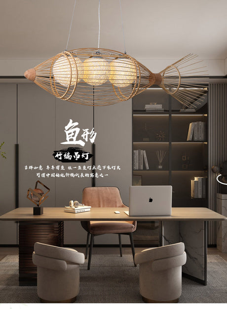BOJI Harukaze Artistic Woven Ceiling Lamp from BOJI