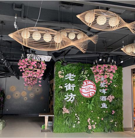 BOJI Harukaze Artistic Woven Ceiling Lamp from BOJI
