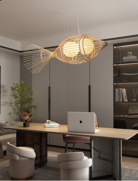 BOJI Harukaze Artistic Woven Ceiling Lamp from BOJI